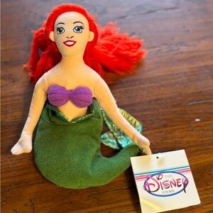 Disney Ariel Plush Doll - Red Hair, Purple Top, Green Tail-NWT bought in Disney!